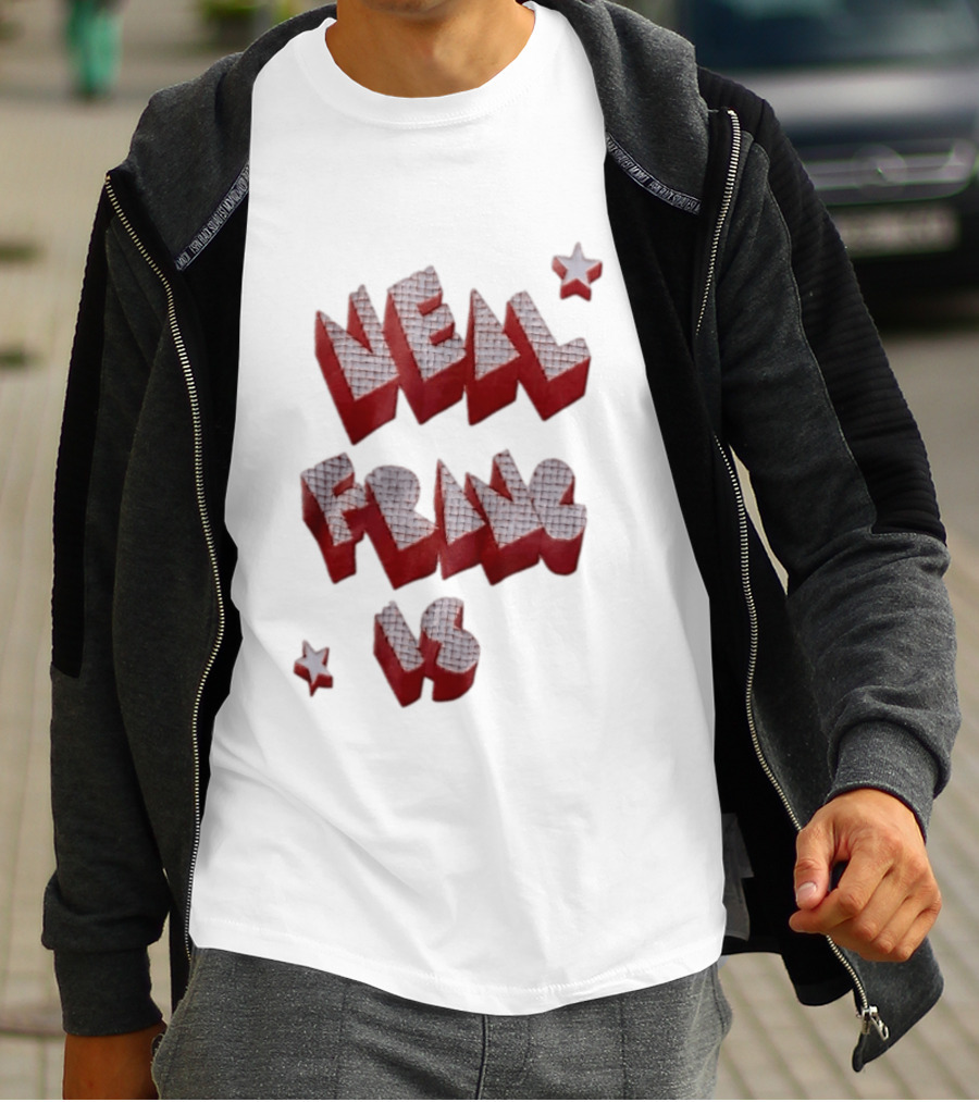 Neal Francis Is Checkerboard Red Block Letters With Stars T-Shirt