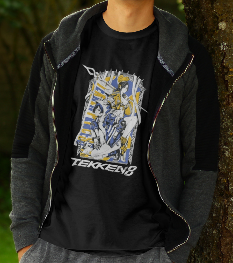 Tekken 8 Team Princess Anime Female Fighters Art Chameleon Flag T-Shirt