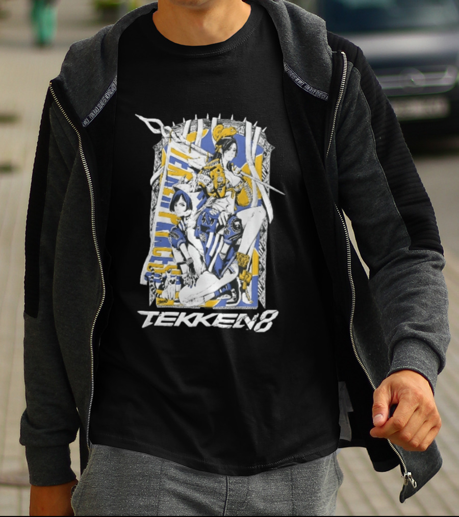 Tekken 8 Team Princess Anime Female Fighters Art Chameleon Flag T-Shirt