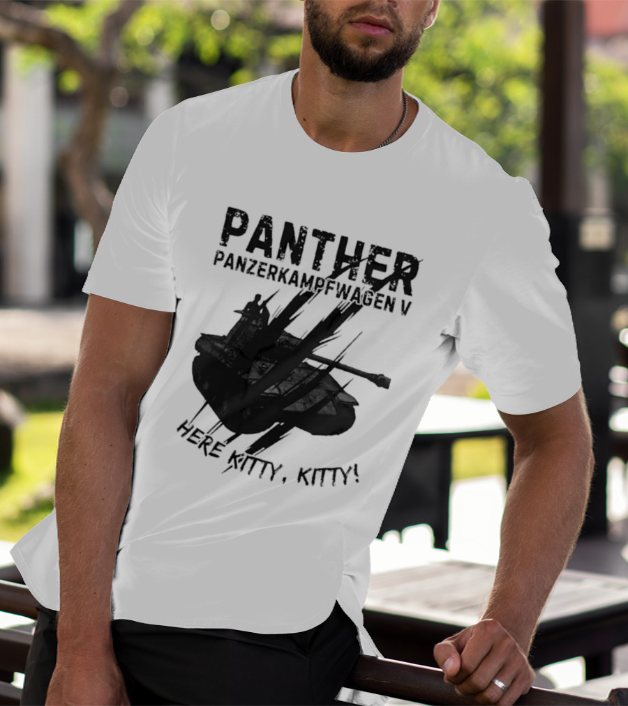 Panther Panzerkampfwagen V Here Kitty Kitty T-Shirt