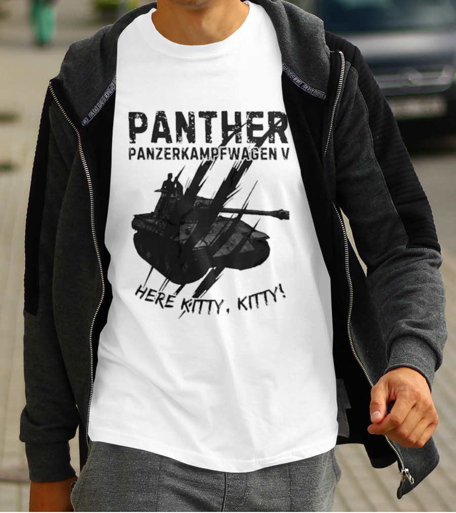 Panther Panzerkampfwagen V Here Kitty Kitty T-Shirt