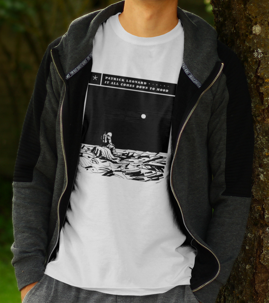 Patrick Leonard It All Comes Down To Mood Moonlit Ocean Scene T-Shirt