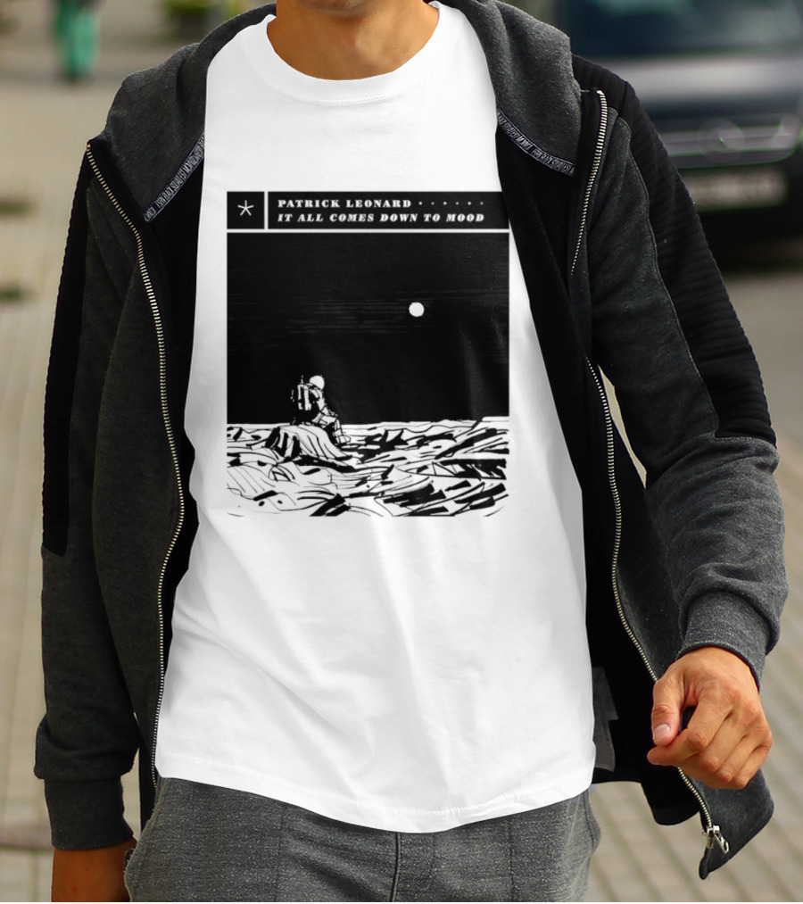 Patrick Leonard It All Comes Down To Mood Moonlit Ocean Scene T-Shirt