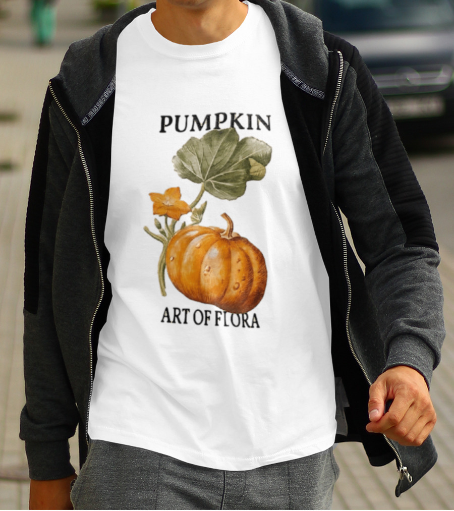 Pumpkin Art Of Flora Botanical T-Shirt