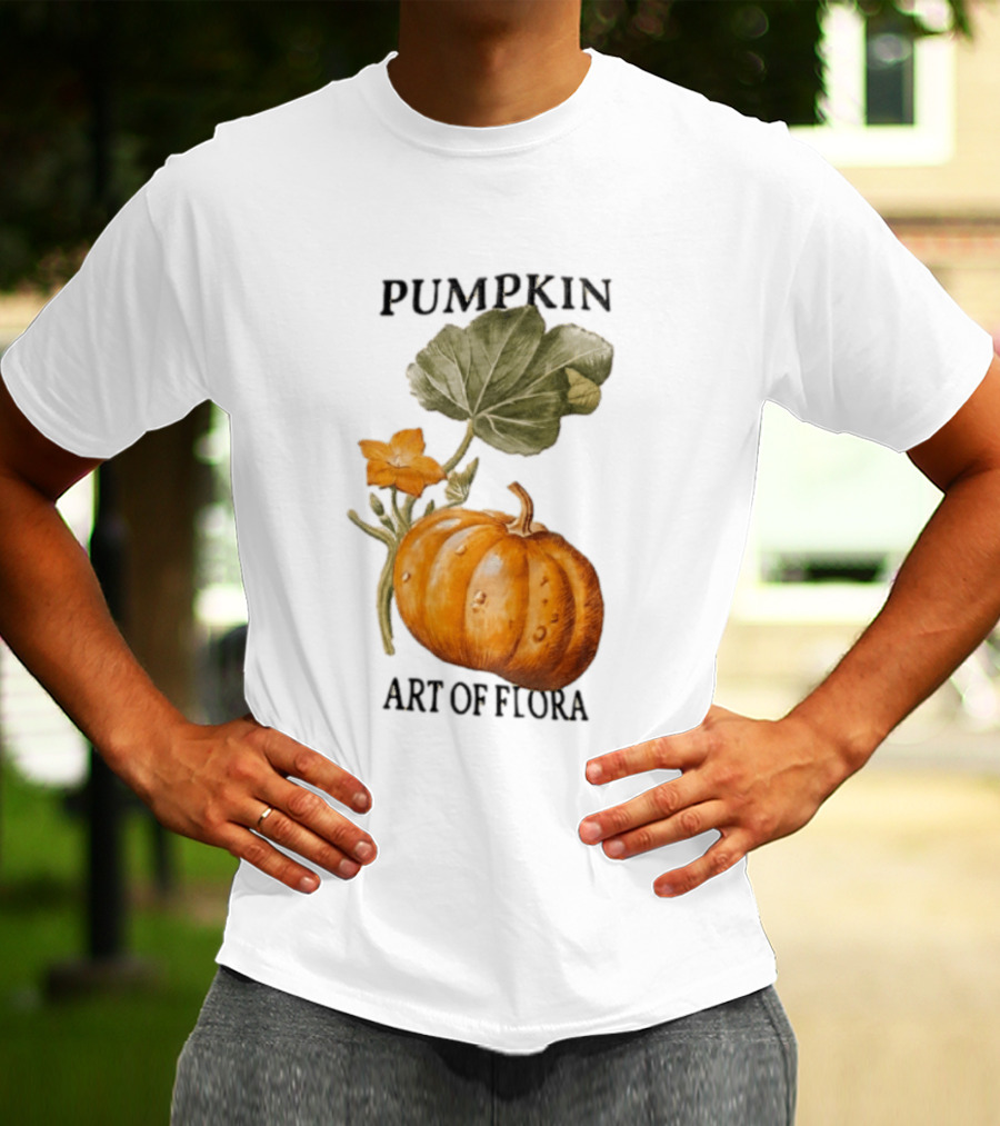 Pumpkin Art Of Flora Botanical T-Shirt