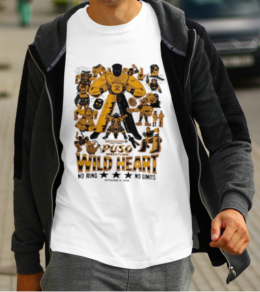Puso Wrestling Wild Heart September 6 2026 No Ring No Limits T-Shirt