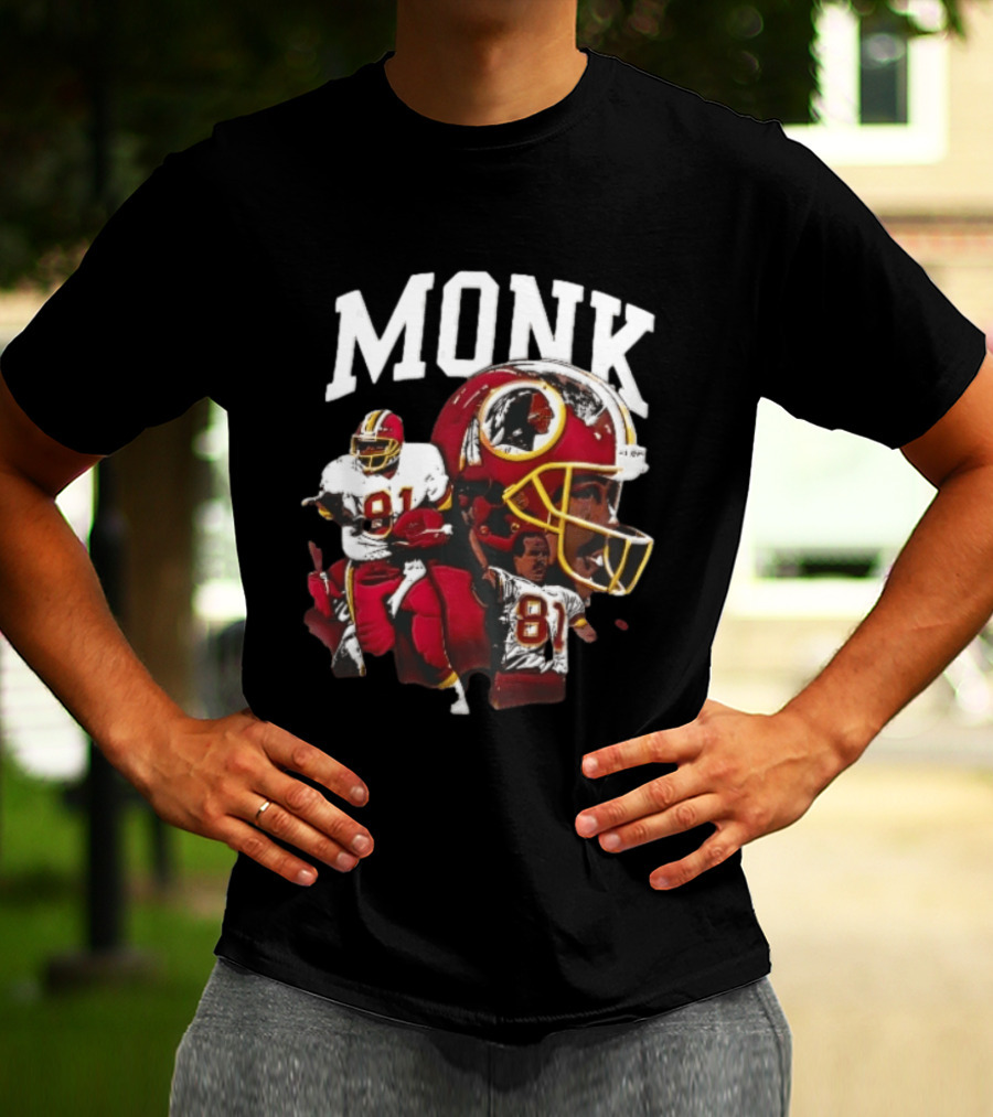 MONK Washington Redskins Bootleg Football Helmet Player Collage 81 T-Shirt