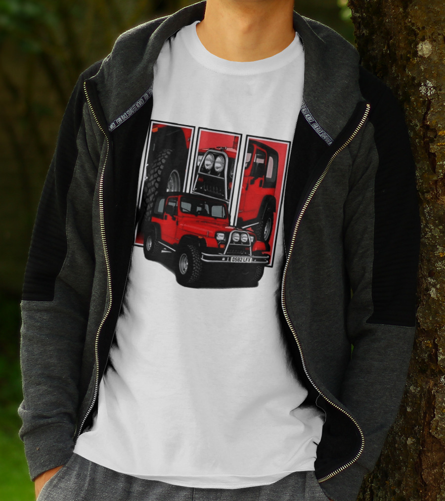 Red Jeep Wrangler 4x4 Off Road Adventure Vehicle Four Wheel Drive T-Shirt