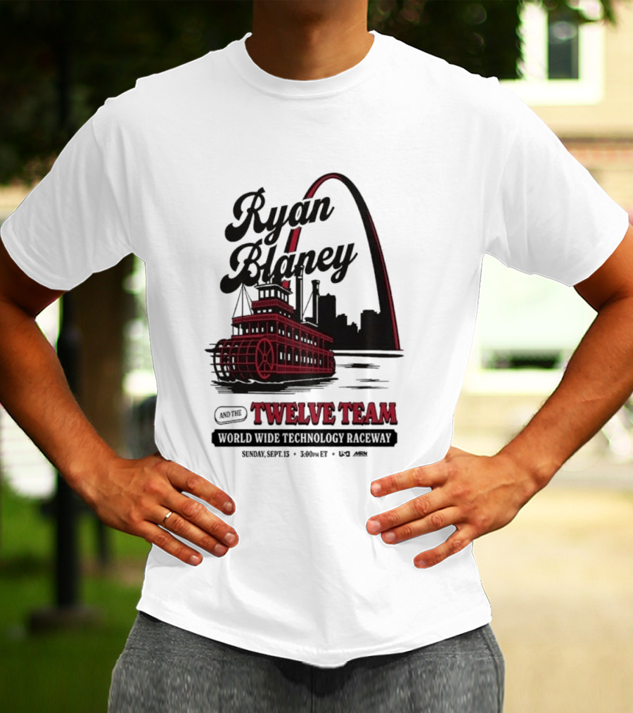 Ryan Blaney Twelve Team World Wide Technology Raceway St. Louis Arch September 13 2026 T-Shirt