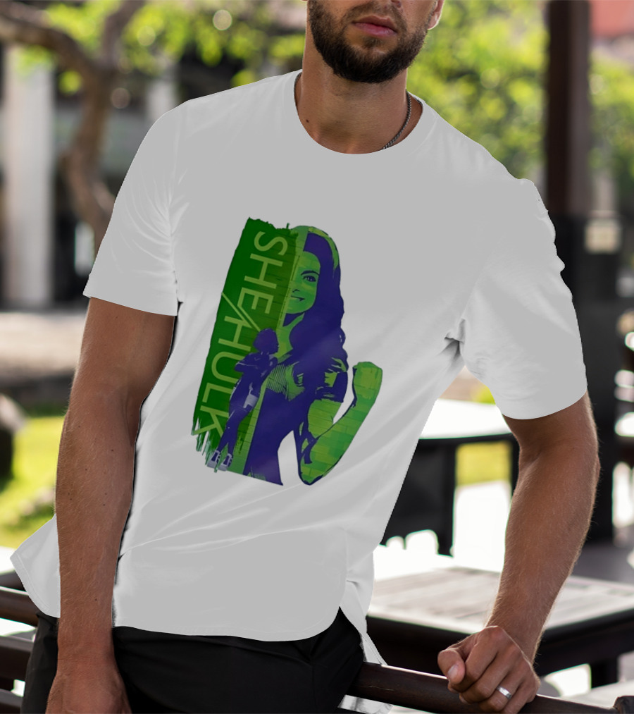 She Hulk Marvel Superhero Jennifer Walters Comic Style Heroic Pose T-Shirt