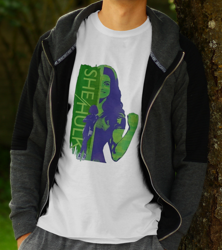 She Hulk Marvel Superhero Jennifer Walters Comic Style Heroic Pose T-Shirt