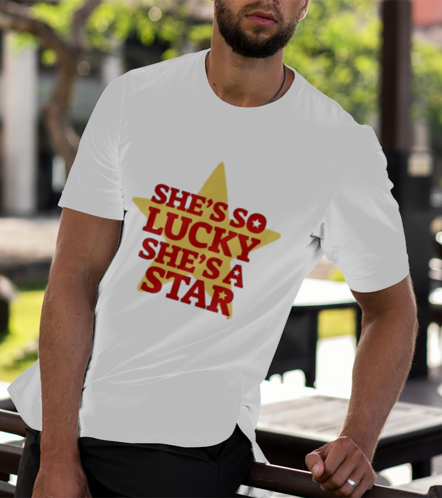 She's So Lucky She's A Star Yellow Star T-Shirt