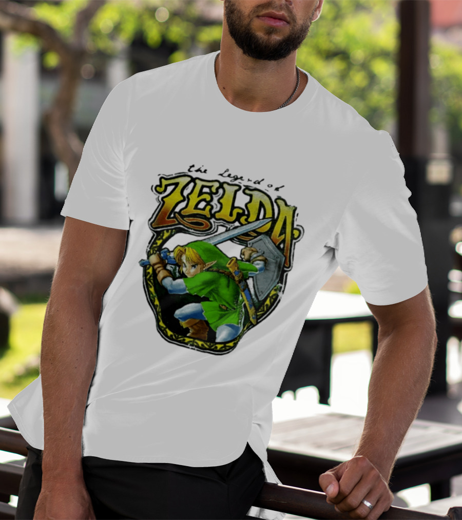 The Legend Of Zelda Link With Sword And Shield T-Shirt
