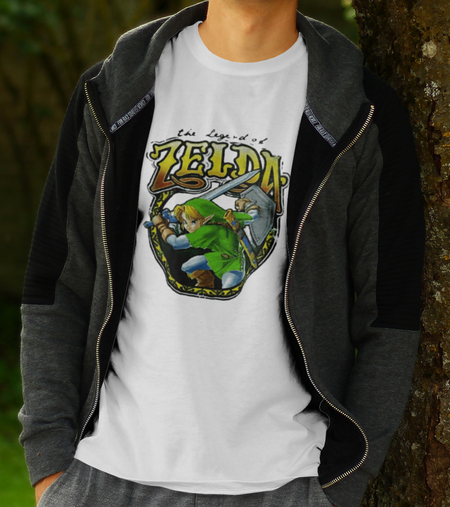 The Legend Of Zelda Link With Sword And Shield T-Shirt