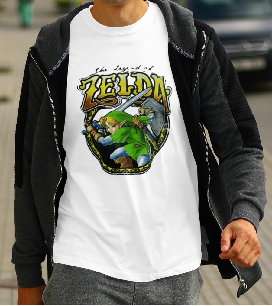 The Legend Of Zelda Link With Sword And Shield T-Shirt