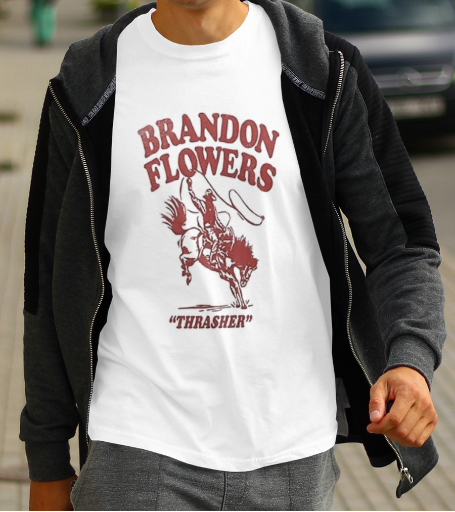 Brandon Flowers Thrasher Tour Dates Schedule Cowboy T-Shirt
