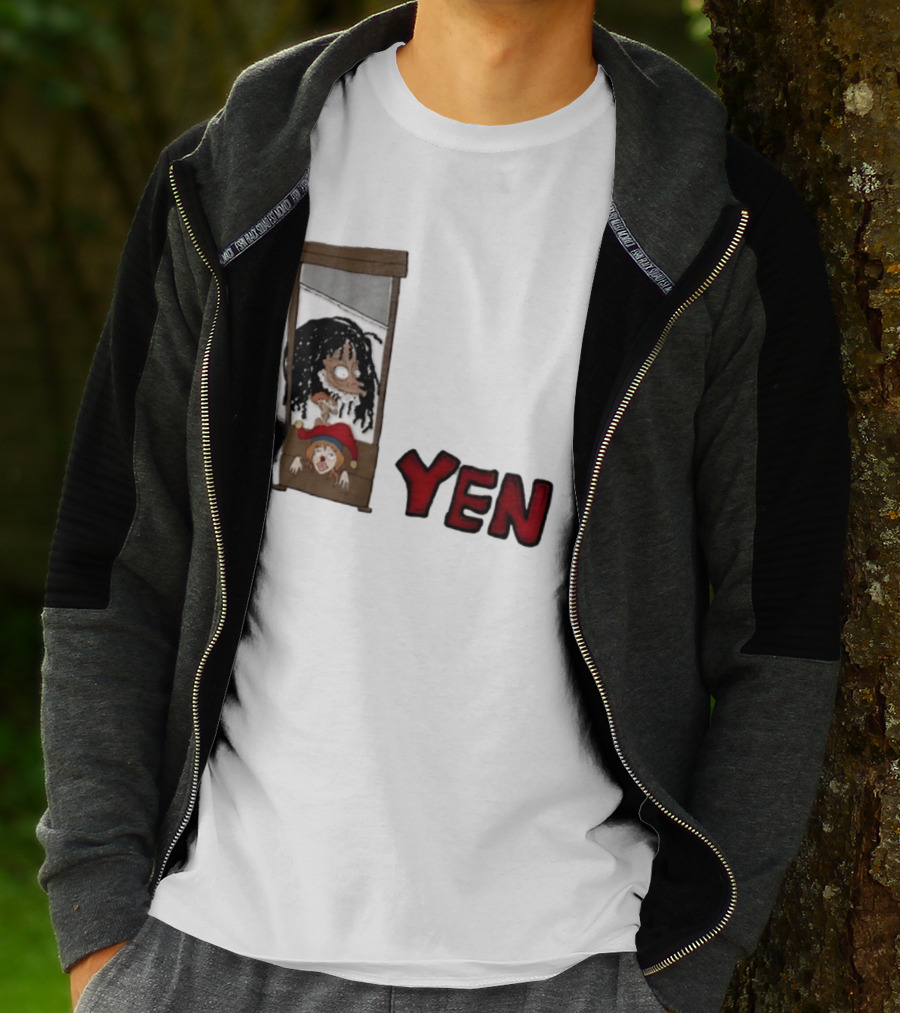 Yen Guillotine Clown Head Cartoon T-Shirt