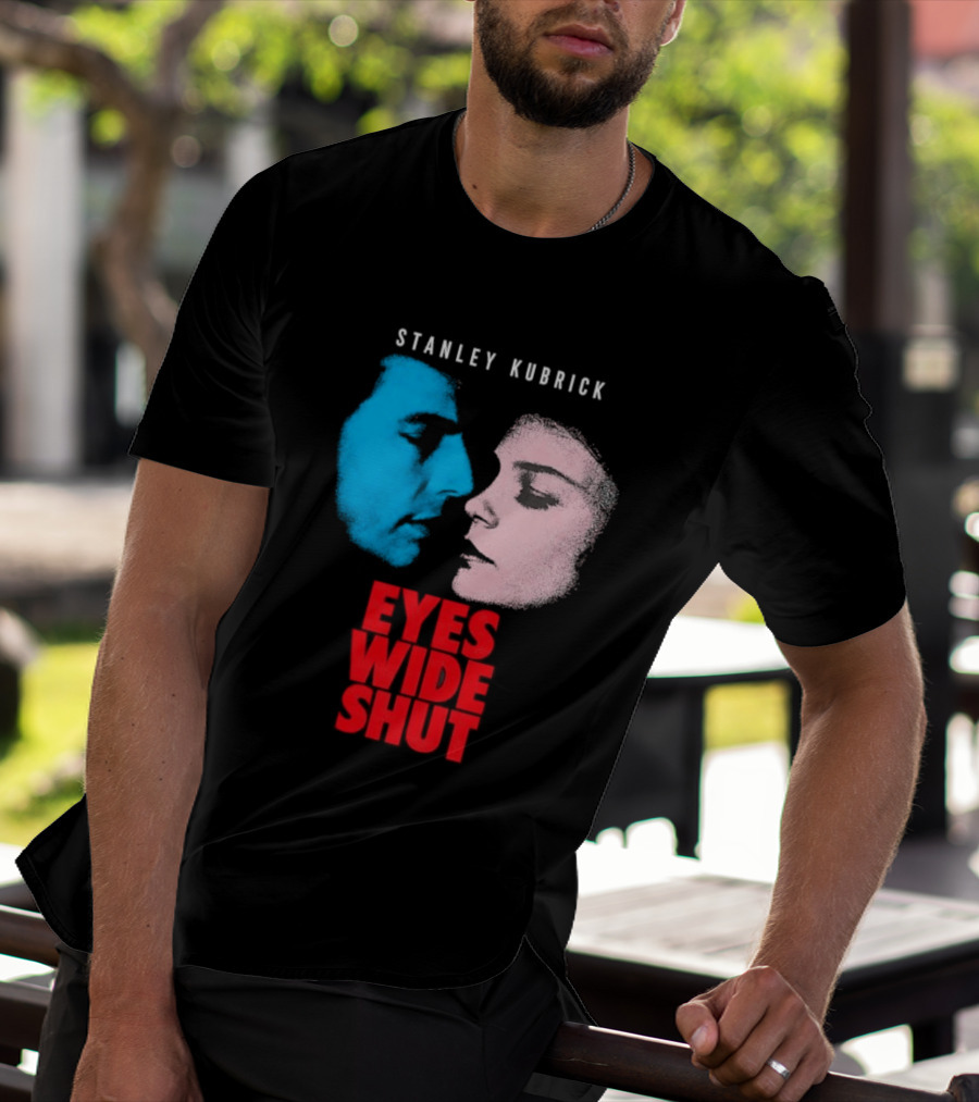 Stanley Kubrick Eyes Wide Shut Blue And Pink Faces T-Shirt