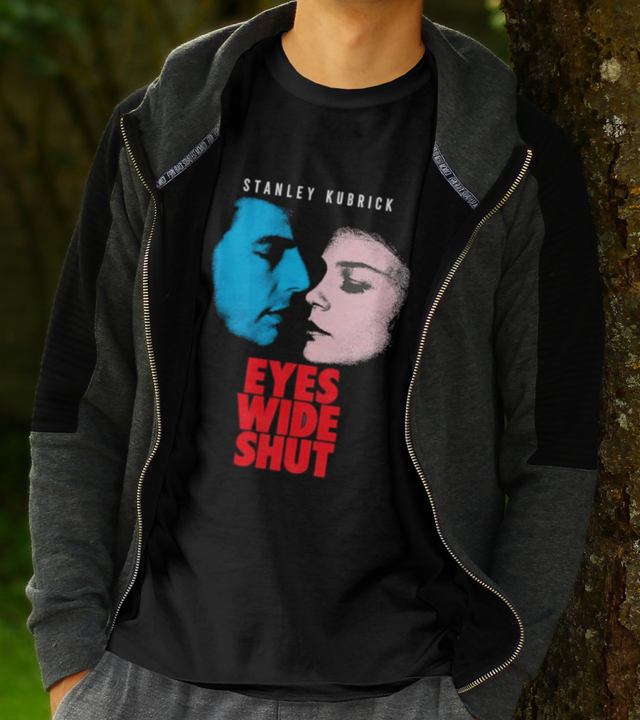 Stanley Kubrick Eyes Wide Shut Blue And Pink Faces T-Shirt