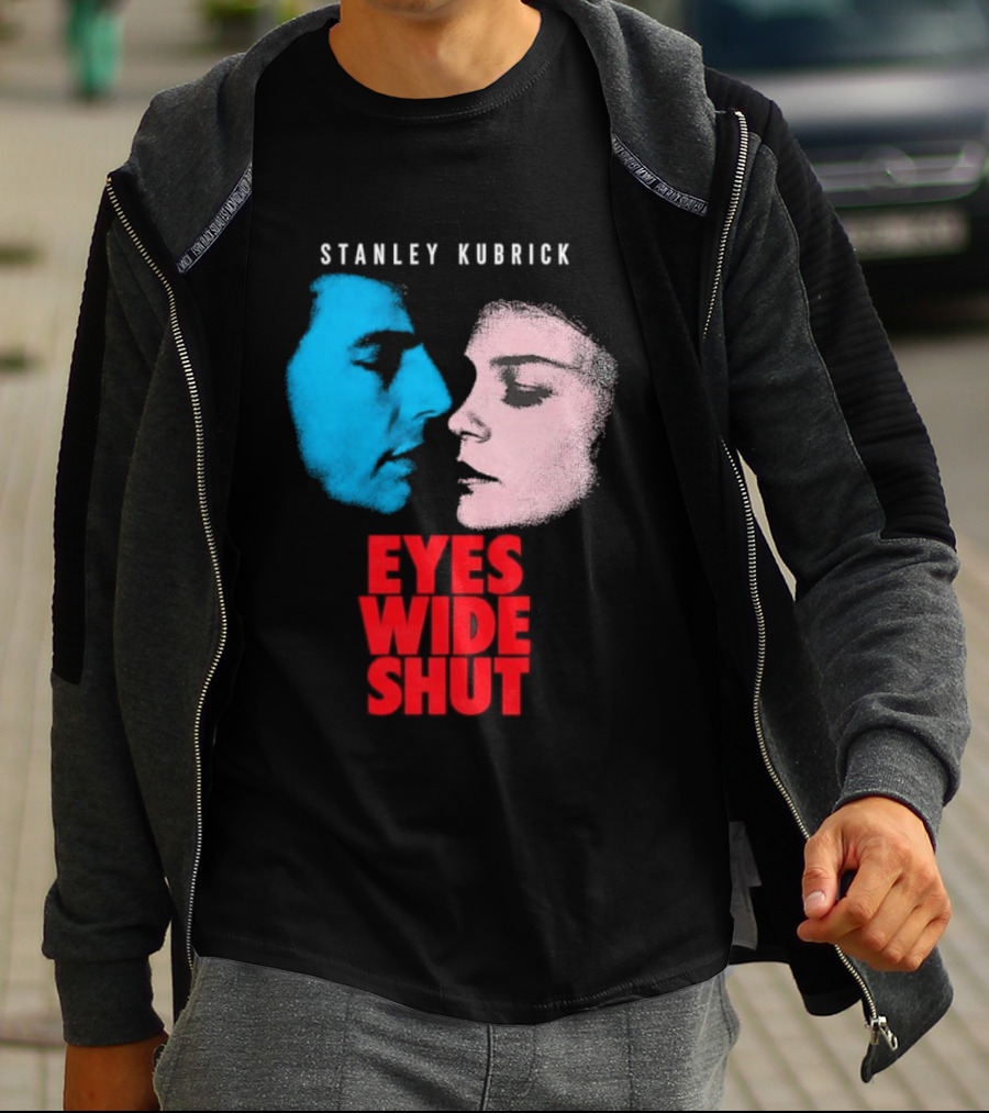 Stanley Kubrick Eyes Wide Shut Blue And Pink Faces T-Shirt