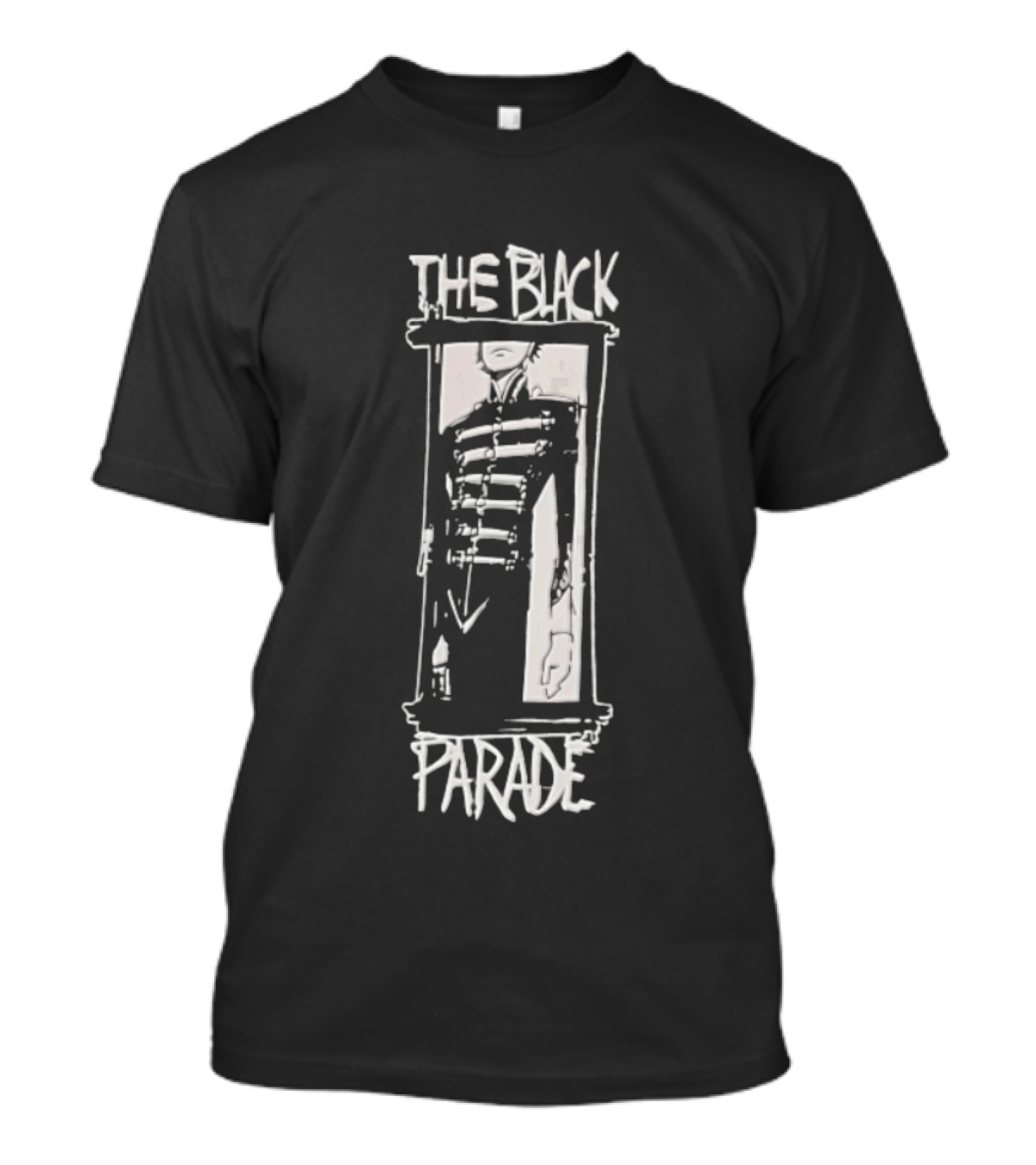 The Black Parade Marching Band Uniform Figure Sketch Frame T-Shirt
