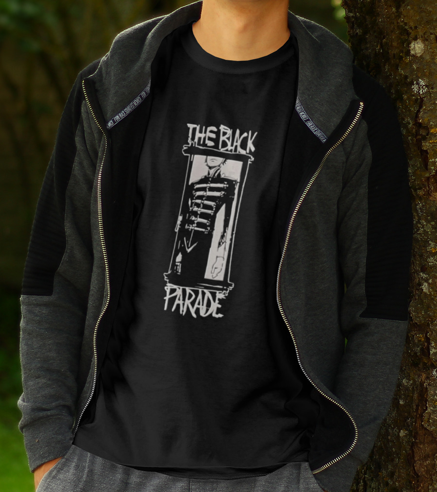 The Black Parade Marching Band Uniform Figure Sketch Frame T-Shirt