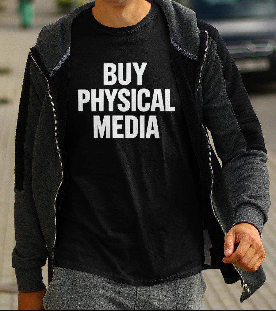 Buy Physical Media Collecting Vinyl DVD T-Shirt