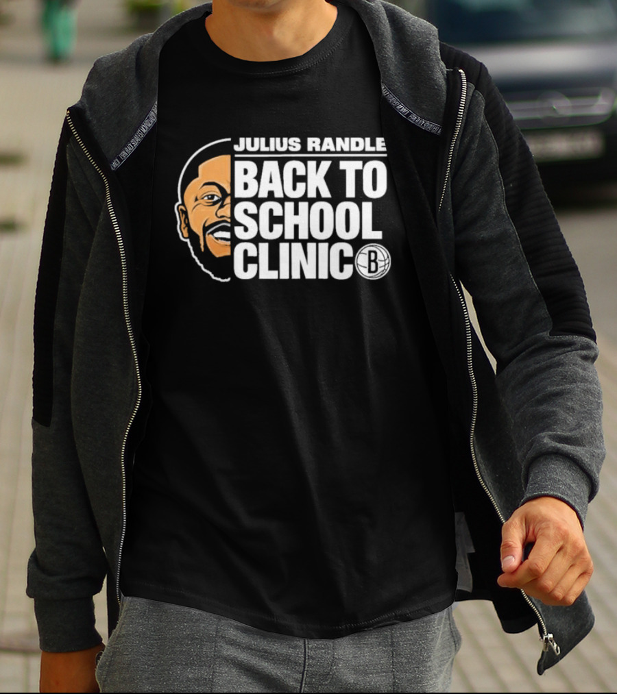 Julius Randle Back To School Clinic Special Event With Iconic Basketball T-Shirt