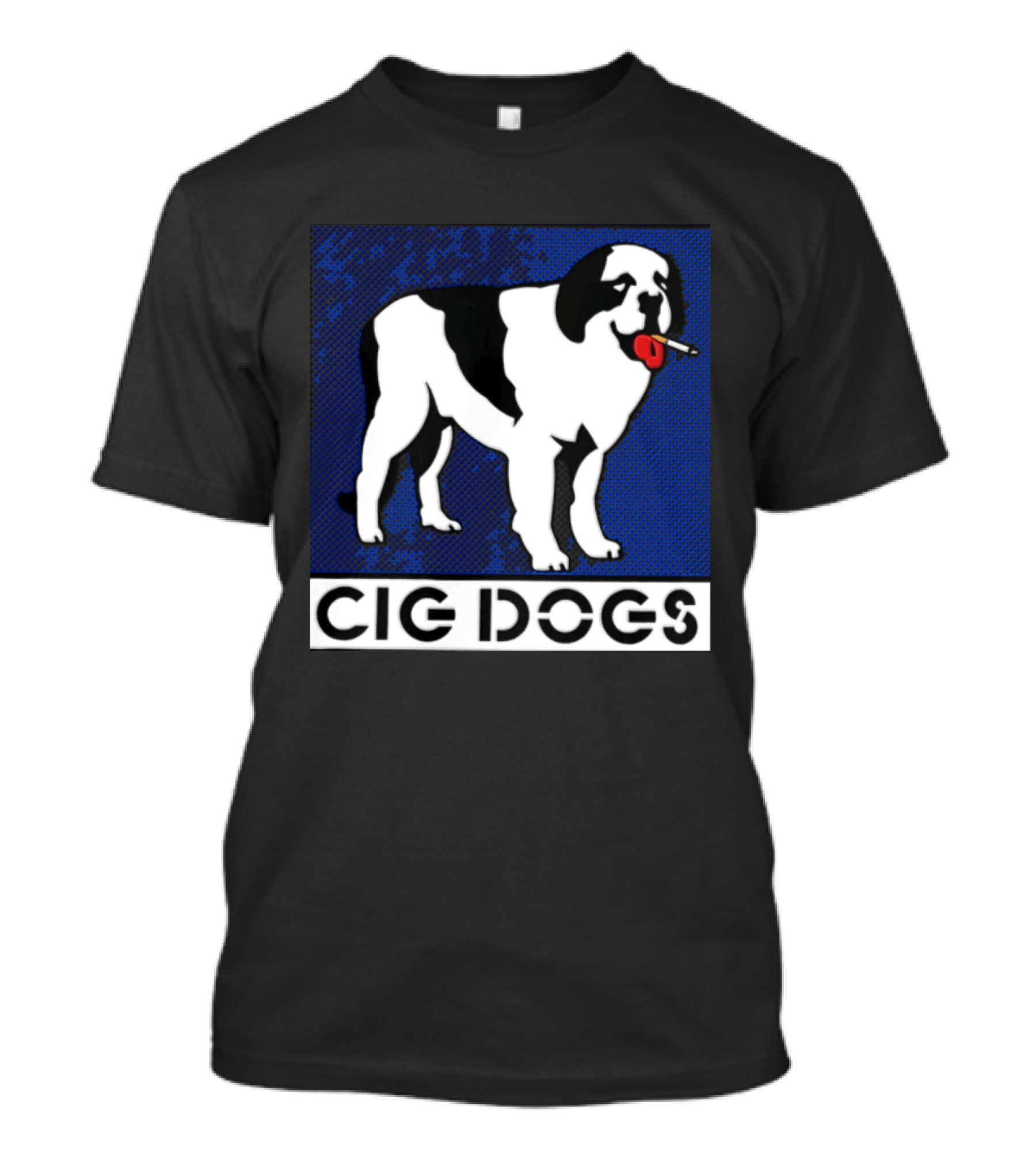 Cig Dogs Saint Bernard Smoking Cigarette Funny Canine T-Shirt