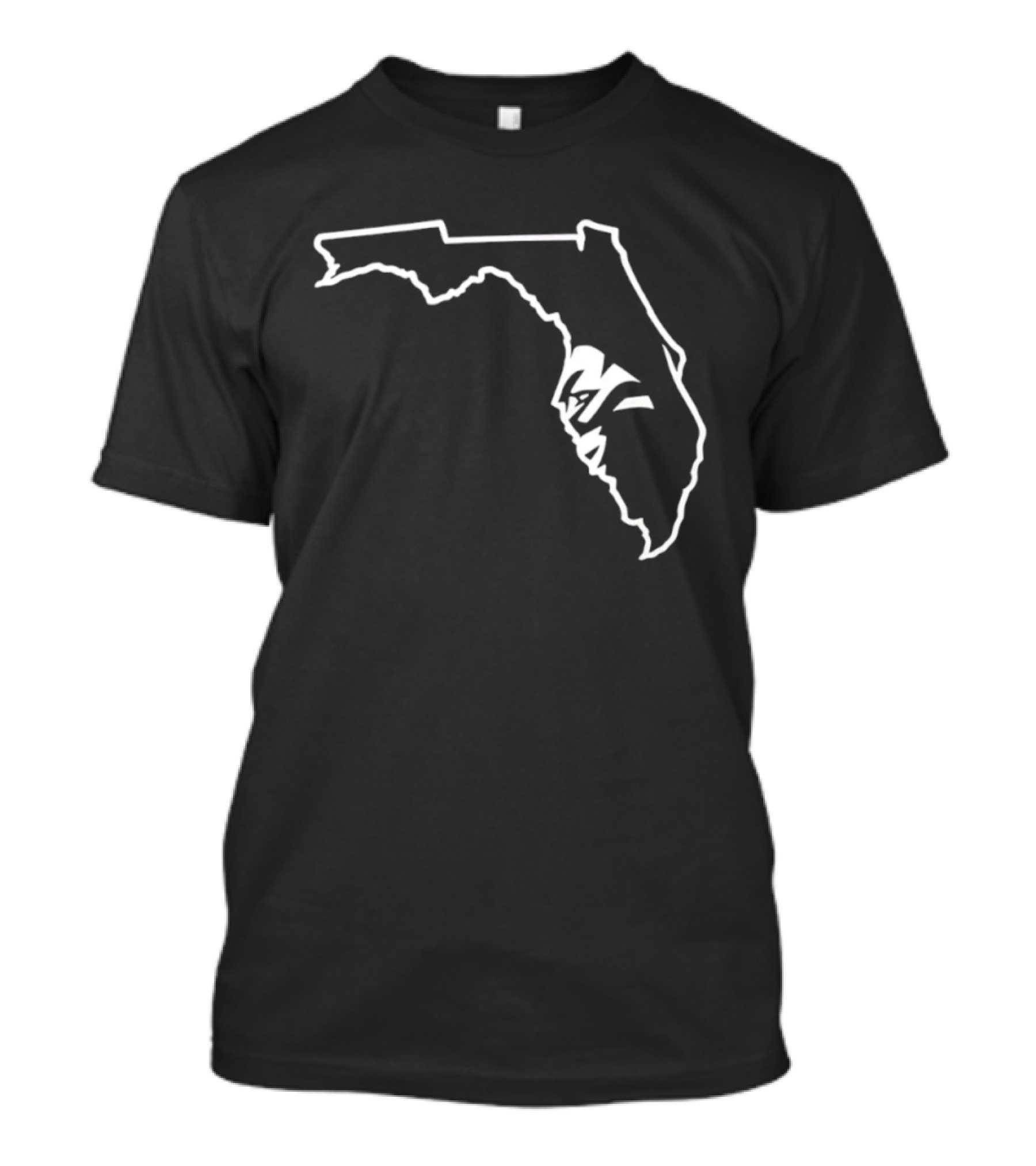 Miami Florida State Seminoles Outline Map T-Shirt