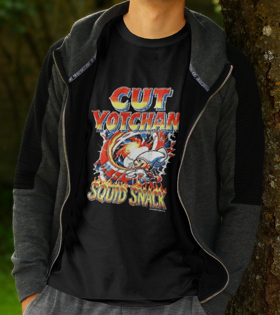 Cut Yotchan Squid Snack Space Fire Galaxy T-Shirt