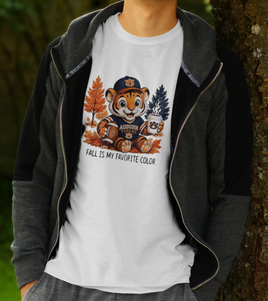 Auburn Tigers Fall Is My Favorite Color Football And Coffee Tiger T-Shirt