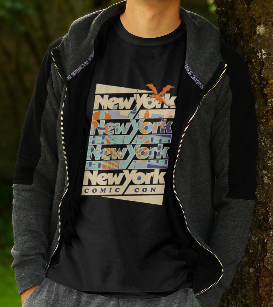 New York Comic Con Modern Skyline Dragon NYCC T-Shirt