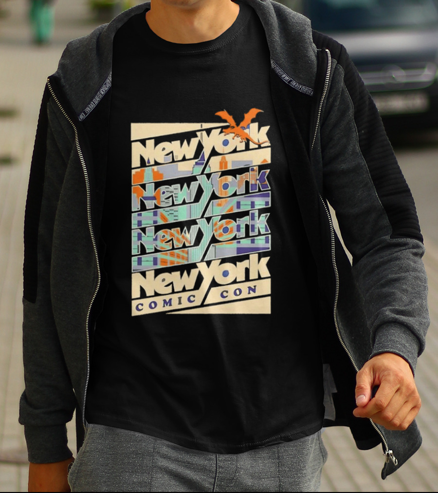 New York Comic Con Modern Skyline Dragon NYCC T-Shirt