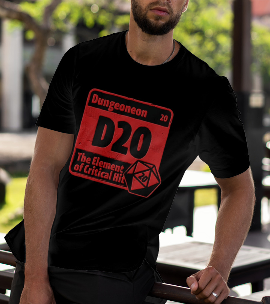 Dungeoneon D20 The Element Of Critical Hit Dice T-Shirt
