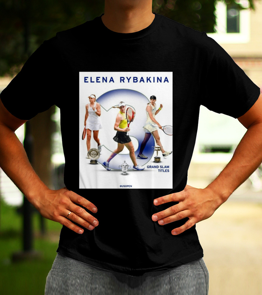 Elena Rybakina Triple Grand Slam Titles US Open Champion T-Shirt