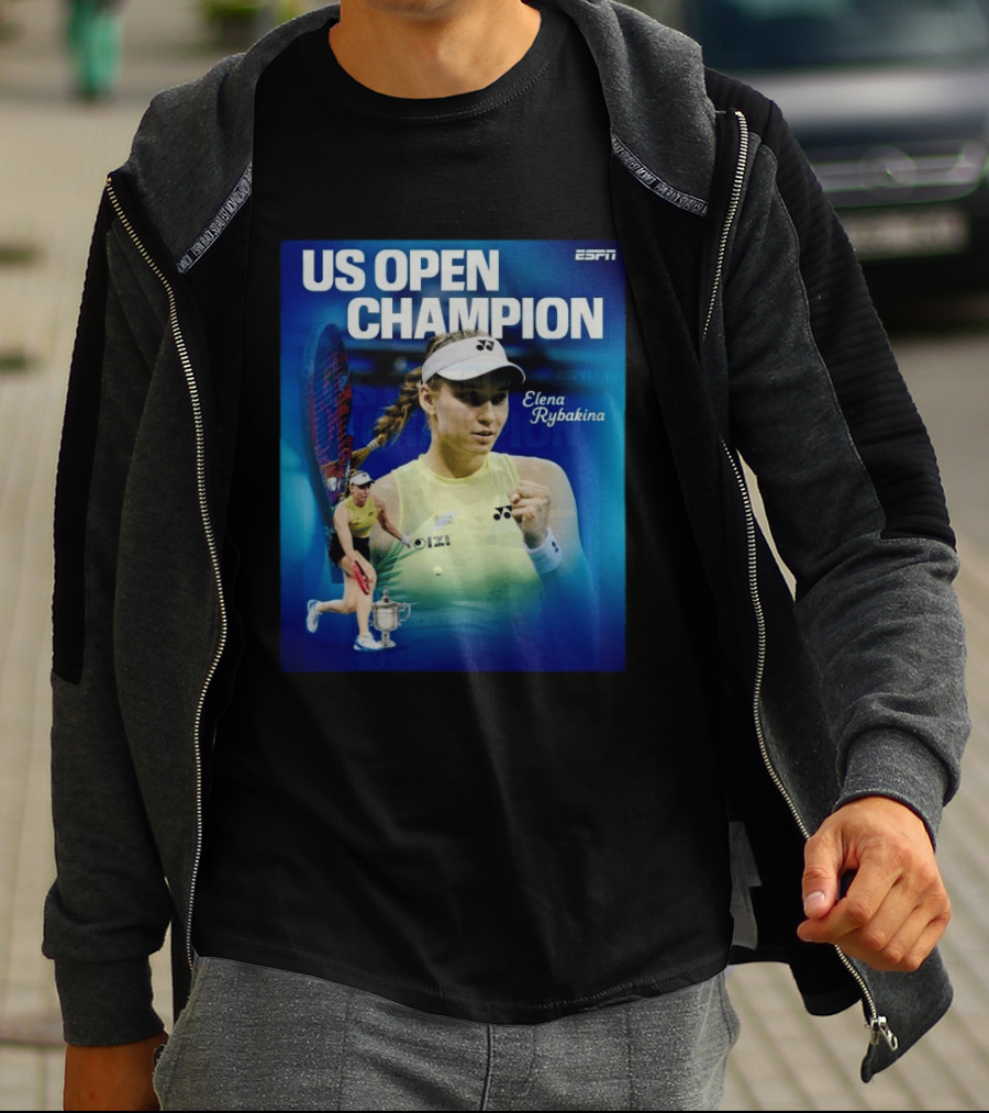 US Open Champion Elena Rybakina Win Featured By ESPN T-Shirt