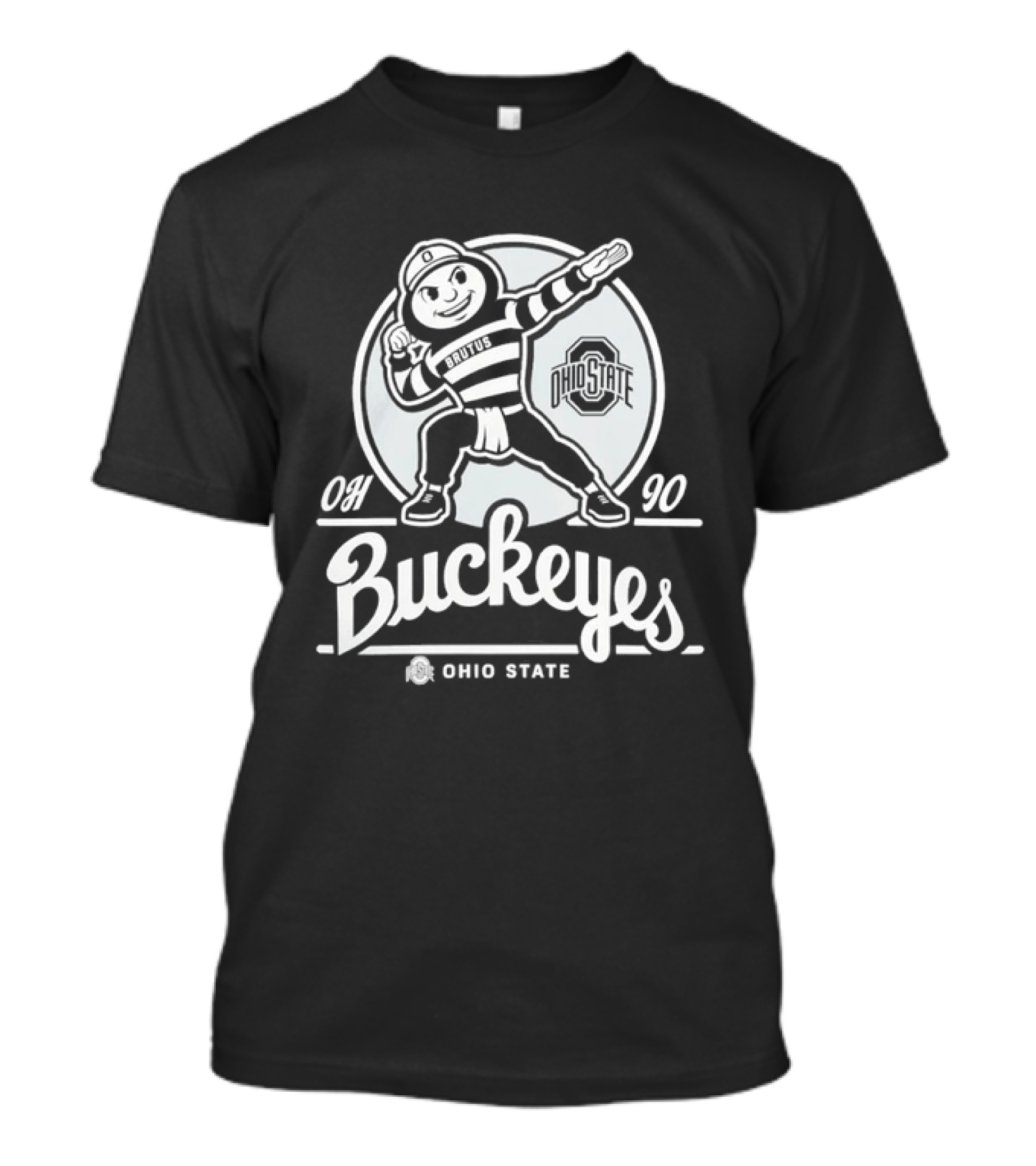 Ohio State Buckeyes OH 90 Brutus Mascot Graphic 47 Mark T-Shirt