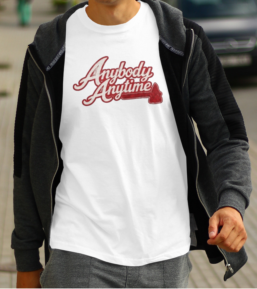 Chris Sale Braves Anybody Anytime Baseball Phrase T-Shirt