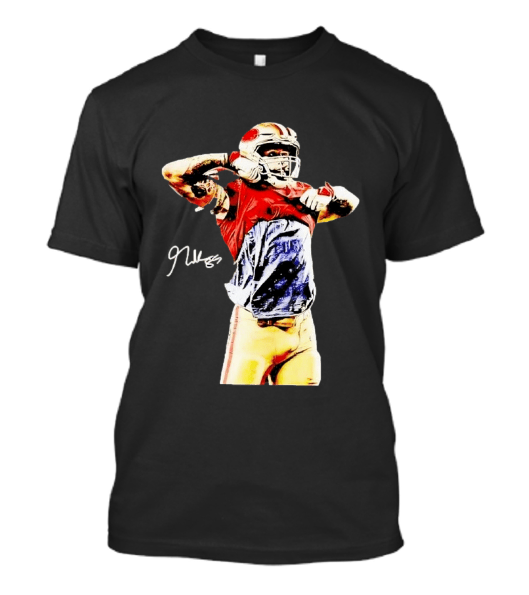 George Kittle Autograph San Francisco 49ers Football Celebration T-Shirt