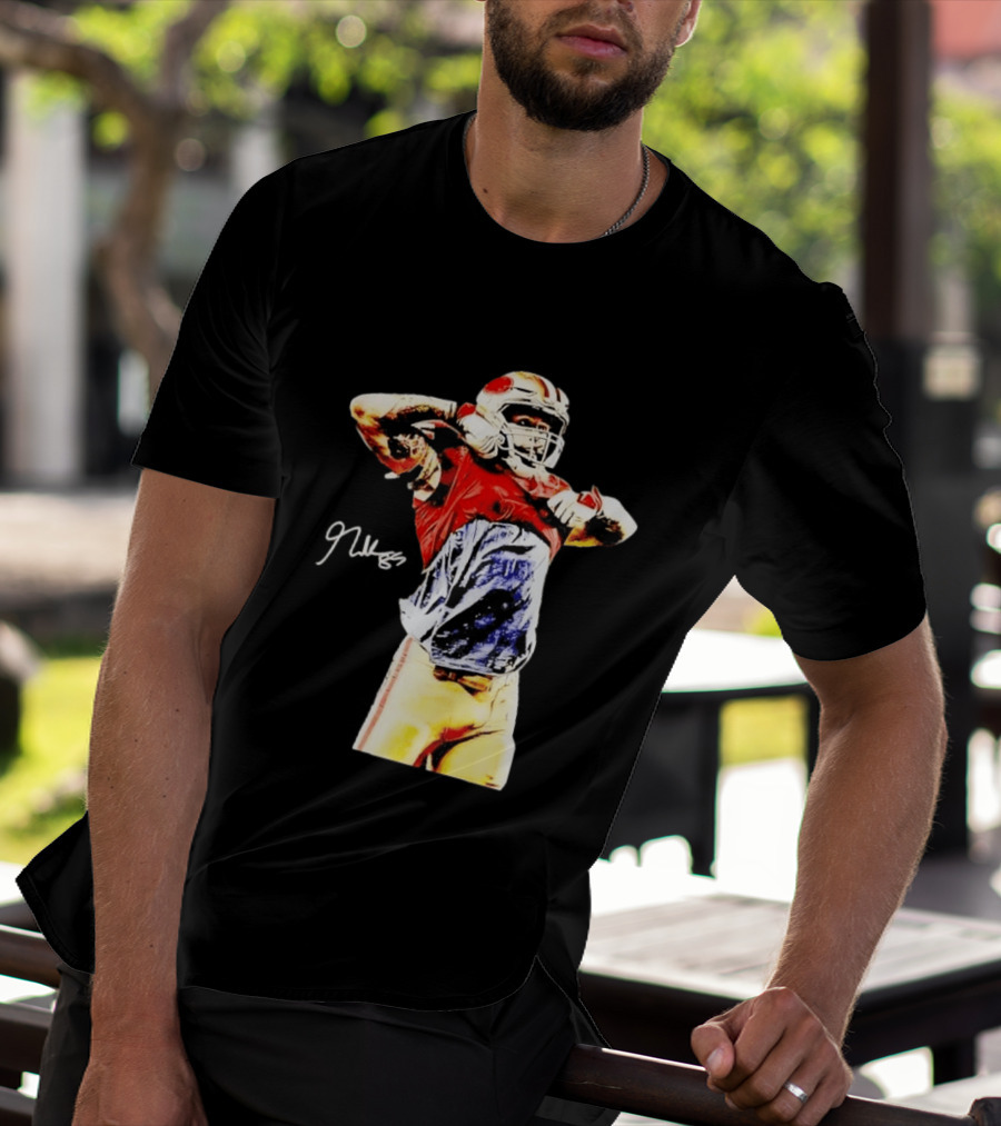 George Kittle Autograph San Francisco 49ers Football Celebration T-Shirt