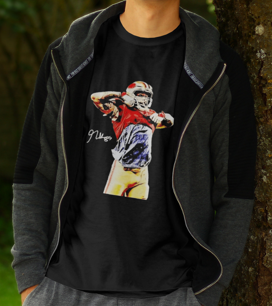 George Kittle Autograph San Francisco 49ers Football Celebration T-Shirt