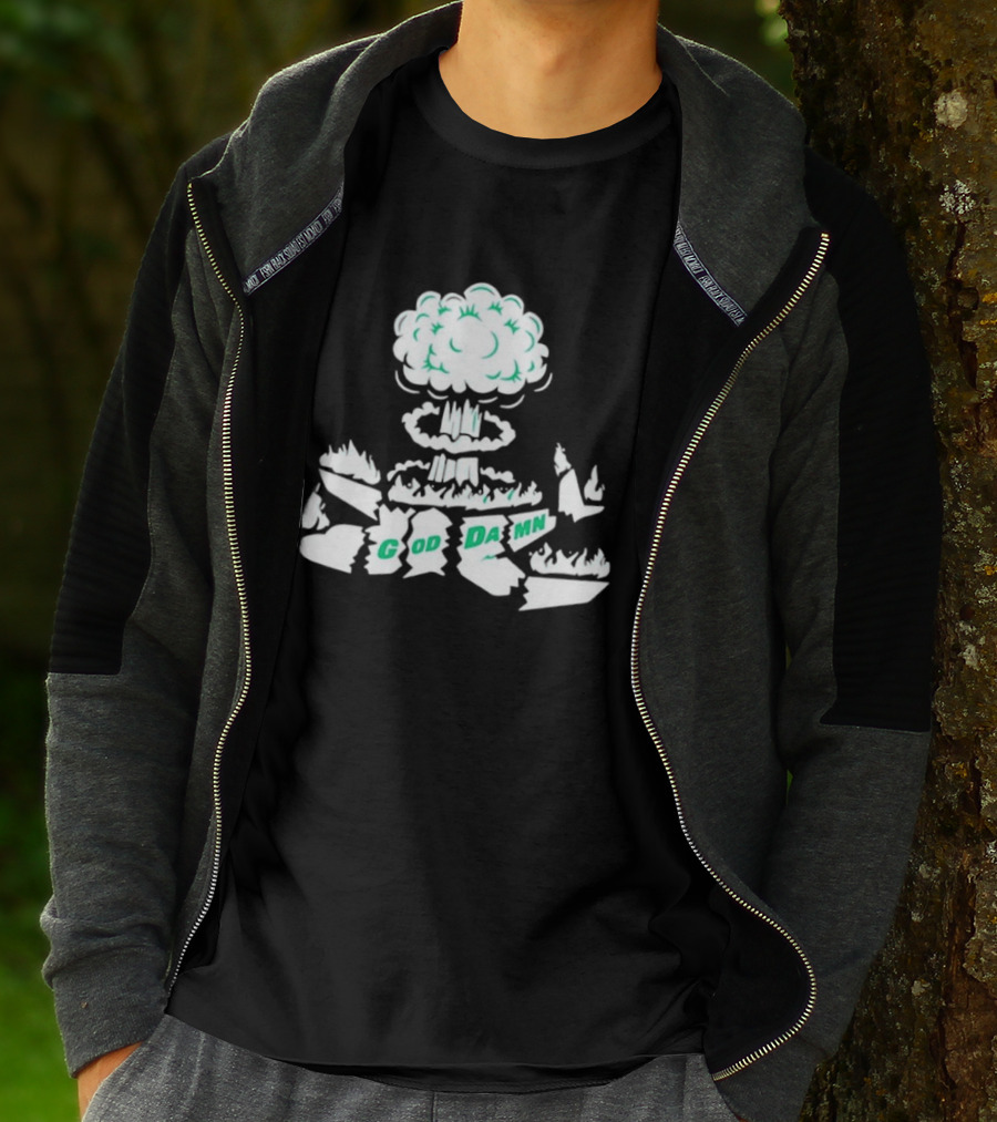 God Damn Nuclear Explosion Mushroom Cloud T-Shirt