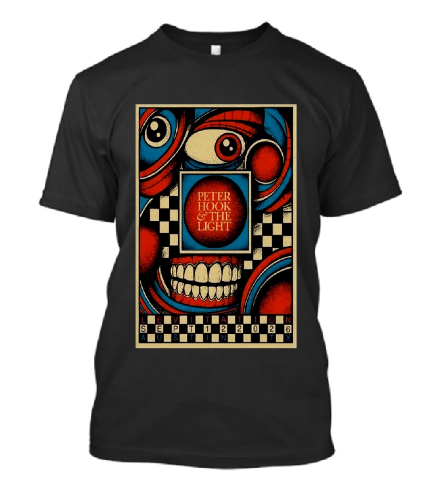Peter Hook & The Light Levitation September 12 2026 Austin TX Concert T-Shirt