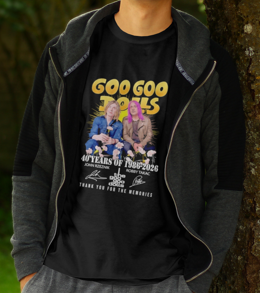 Goo Goo Dolls 40 Years 1986 2026 John Rzeznik Robby Takac Thank You For The Memories T-Shirt