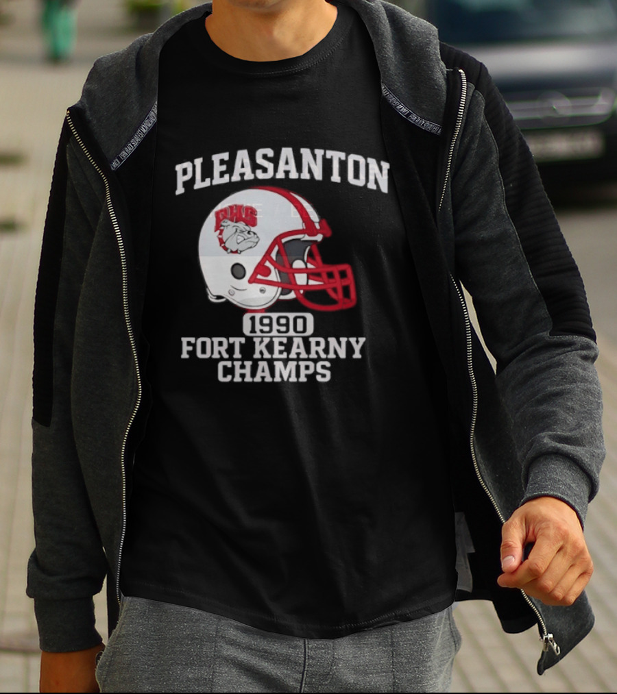 Pleasanton PHS 1990 Fort Kearny Champs Football Helmet T-Shirt