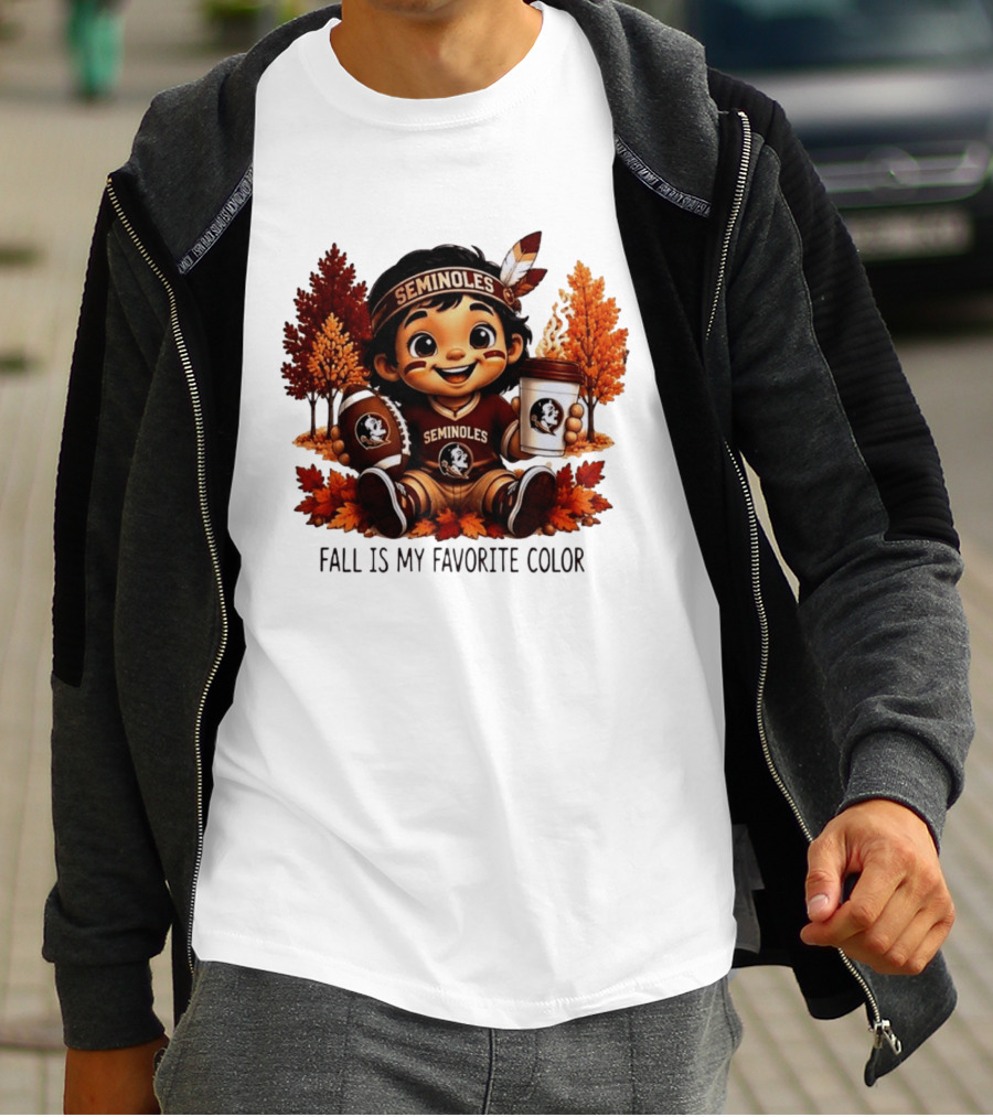 Florida State Seminoles Fall Is My Favorite Color Leaves Football Coffee Toddler T-Shirt