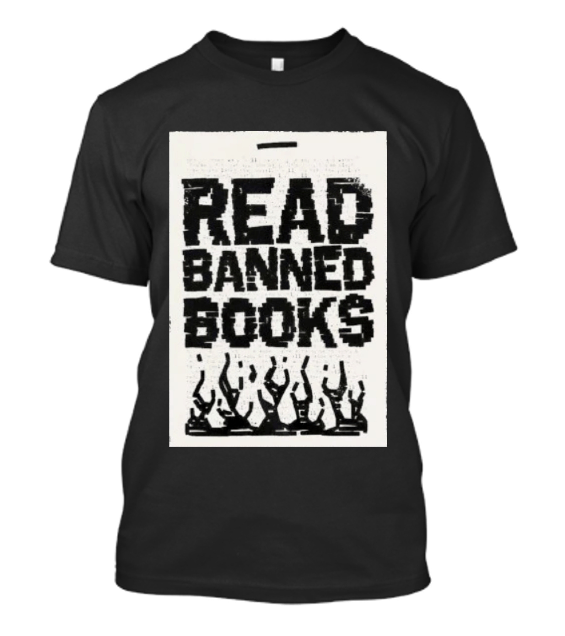 Read Banned Books Advocacy With Rising Flames T-Shirt