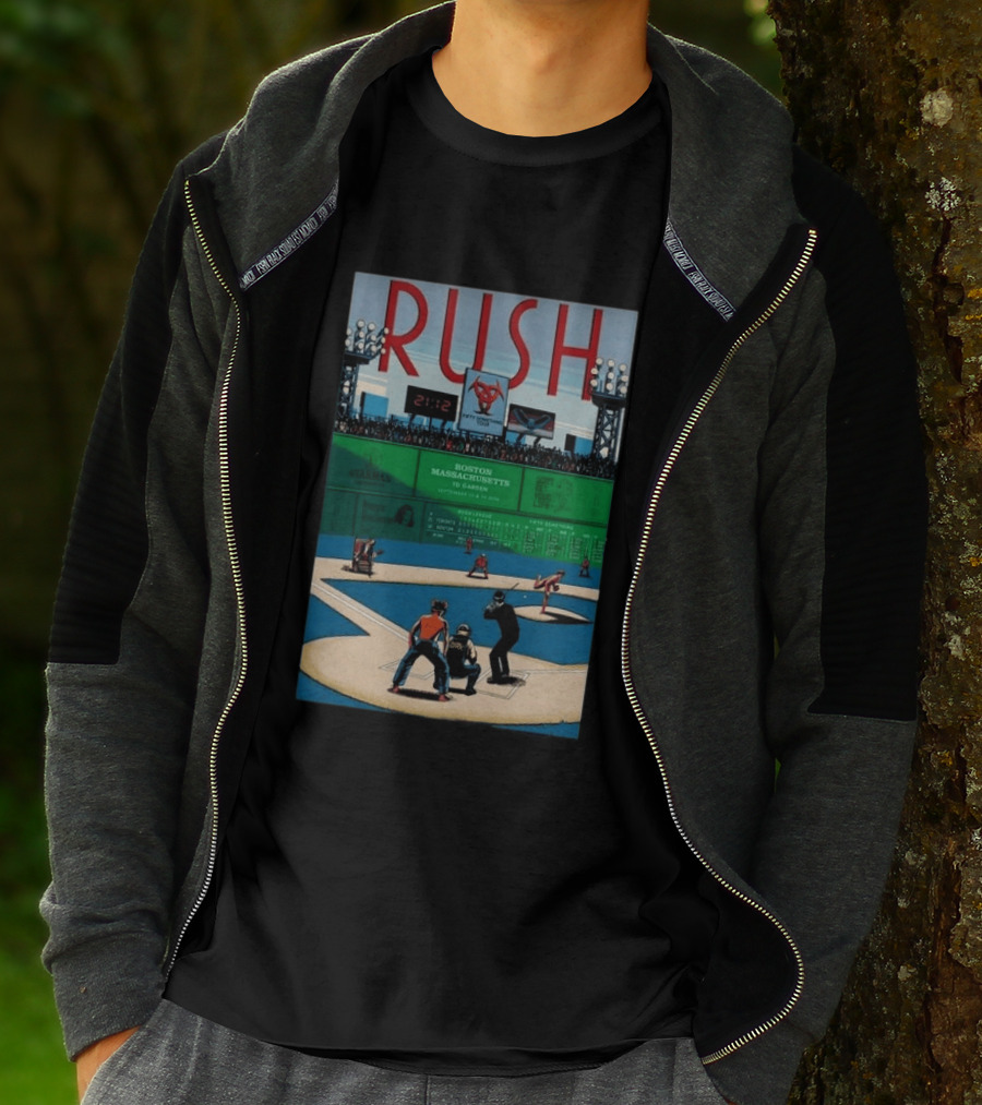 Boston Massachusetts Rush 2026 Concert Sep 12 & 14 TD Garden Baseball T-Shirt