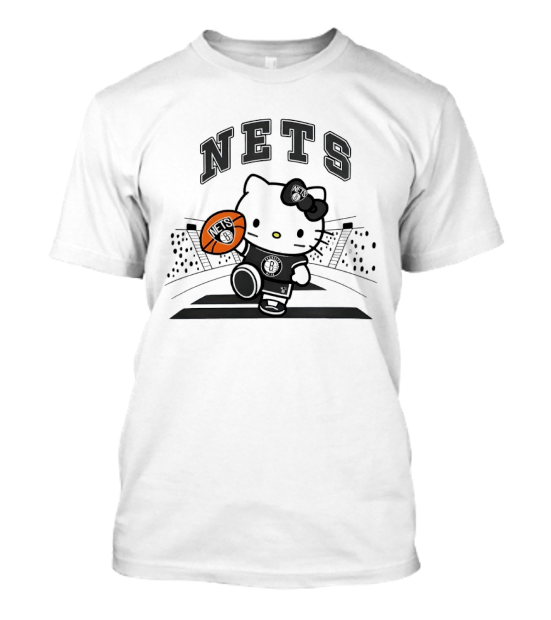 Nets Hello Kitty Brooklyn Basketball Collaboration 2026 NBA Season T-Shirt